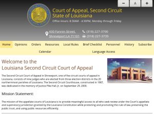 Court of Appeal, Second Circuit State of Louisiana